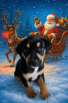 Rescue Rottweiler and Scottish Deerhound Dogs for Adoption in Oswego, South Carolina - Christmas Pups - Rudolph | PetCurious