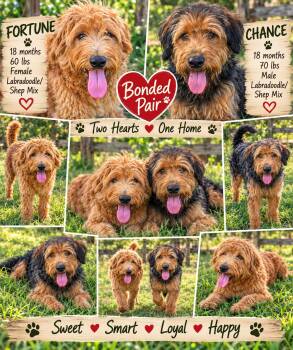 CHANCE & FORTUNE -  Labradoodle and Shepherd Dog for Adoption in Jackson, Tennessee - CHANCE & FORTUNE | PetCurious