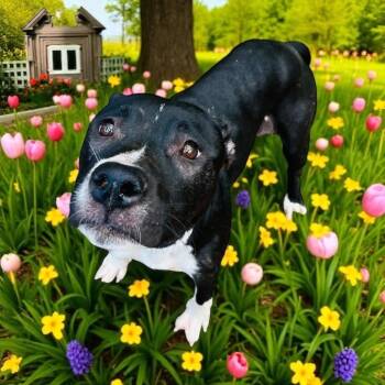 Rescue Terrier and Black Labrador Retriever Dogs for Adoption in Savannah, Georgia - Garbanzo | PetCurious