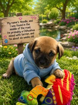 Noodle -  Chihuahua and Pug Dog for Adoption in Murphys, California - Noodle | PetCurious