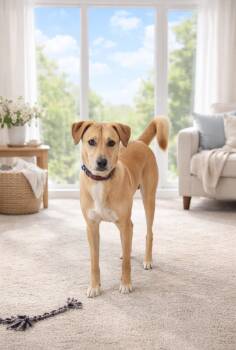 Yellow Labrador Retriever and Shepherd Dogs Available for Adoption - Bambi | PetCurious