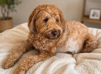 Juno BONDED w/Rosie -  Labrador Retriever and Poodle Dog for Adoption - Juno BONDED W/Rosie | PetCurious