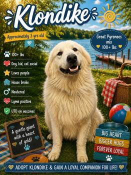 Klondike -  Great Pyrenees Dog for Adoption in Ashland, Kentucky - Klondike | PetCurious