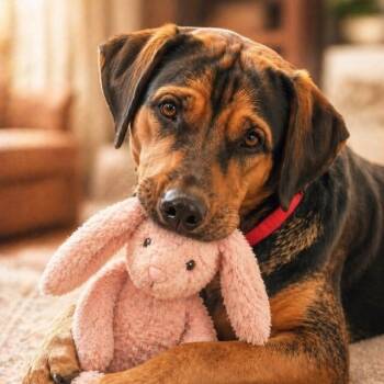 Hound and Labrador Retriever Dogs Available for Adoption in Friendswood, Texas - Lola Bear The Silly Snuggle Bug | PetCurious