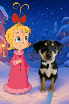 Rescue Rottweiler and Scottish Deerhound Dogs for Adoption in Oswego, South Carolina - Christmas Pups - Cindy Lou | PetCurious