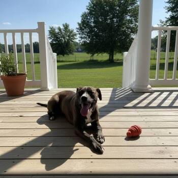 Pit Bull Terrier and Chocolate Labrador Retriever Dogs Available for Adoption - Chip | PetCurious