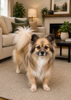 Pomeranian Dogs Available for Adoption in Russiaville, Indiana - Mocha! Sweet Gentle Girl!  | PetCurious
