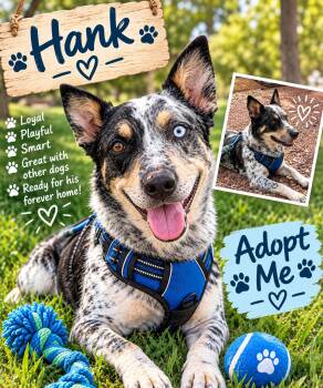 Hank -  Australian Cattle Dog Blue Heeler Dog for Adoption in San Tan Valley, Arizona - Hank | PetCurious