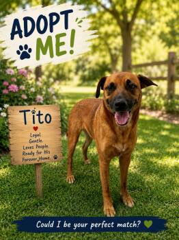 Tito -  Black Mouth Cur Dog for Adoption in Kenedy, Texas - Tito | PetCurious