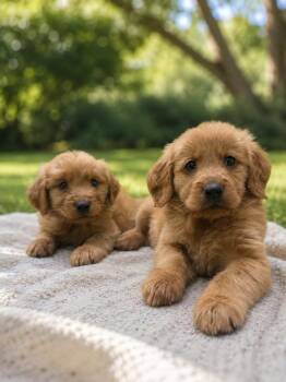Violet & Oliver -  Golden Retriever Dog for Adoption in Jacksonville, North Carolina - Violet & Oliver | PetCurious