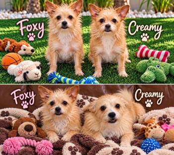 Foxy and Creamy -  Chihuahua and Terrier Dog for Adoption in Cape Coral, Florida - Foxy And Creamy | PetCurious