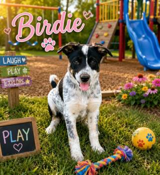 Birdie -  Border Collie and Australian Cattle Dog Blue Heeler Dog for Adoption in Tulsa, Oklahoma - Birdie | PetCurious